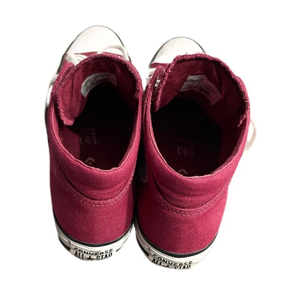 Converse Burgundy Red Casual Chuck Taylor All Star High Tops Sz 11 - Picture 3 of 4
